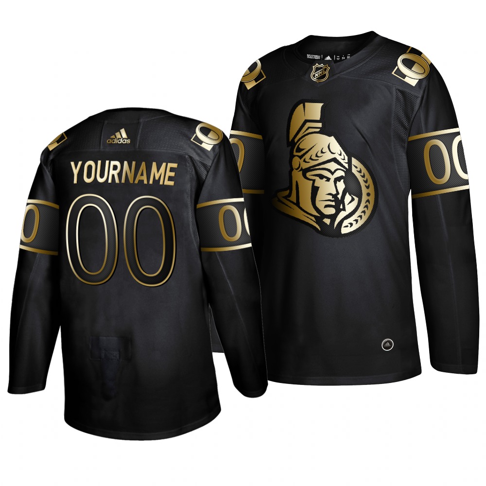Adidas Senators Custom_senators Men 2019 Black Golden Edition Authentic Stitched NHL Jersey